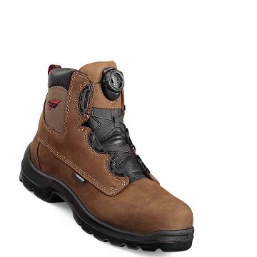 Red Wing FlexBond 6-inch BOA® Safety Toe Men's Waterproof Boots Brown | ZA 410LIS